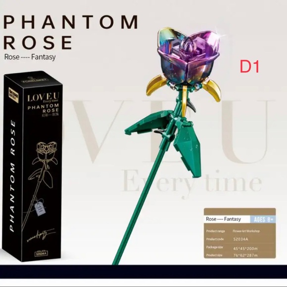 1pcs Lego Creative Building Blocks Flower Bricks Plant Gift Constructor Rose - Picture 13 of 14